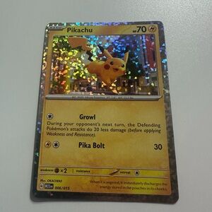 Pikachu Holographic Trading Card